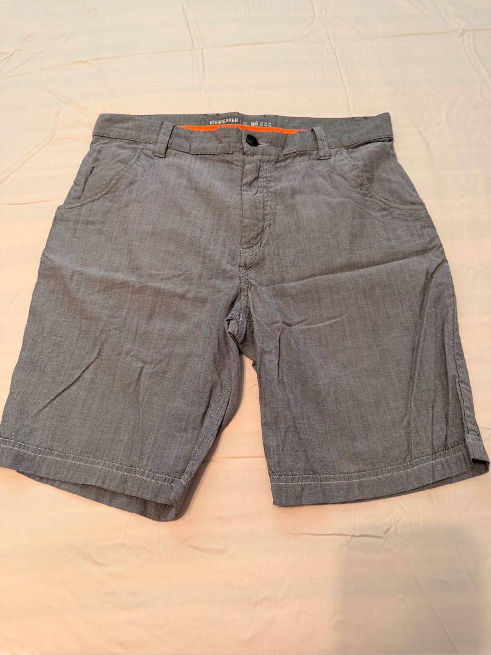 Icebreaker Men's Gray Flat-Front Performance Shorts